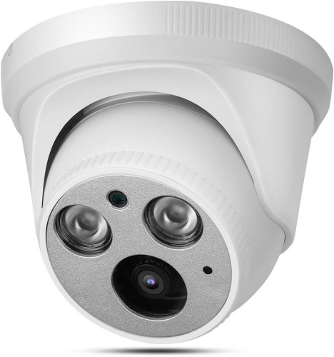 2-array Starlight LED  fisheye 360-degree Dahua model CCTV dome camera housing, equipped with LED illumination and glass lens