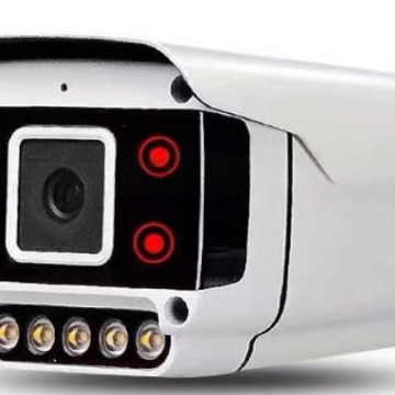 9 Array Dual LED hik cctv Metal Big Bullet camera housing with led & glass